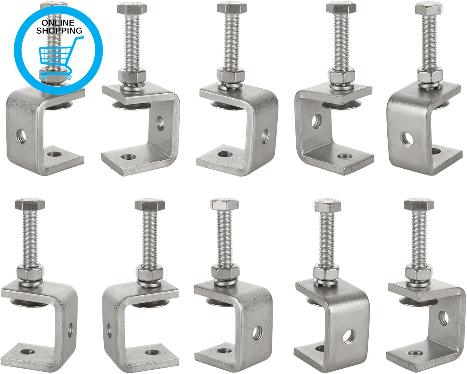 10PCS Small C Clamps for Woodwork 30Mm, Metal C Clamp, Heavy Duty Welding Clamp,