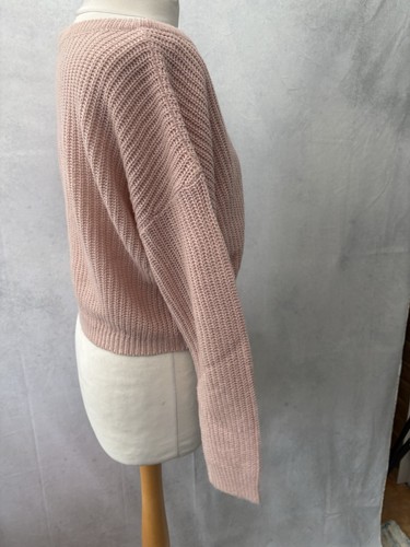 Prettylittlething Pullover rosa Gr. S/M Langarm Crop Pulli Damen - Bild 4 von 11