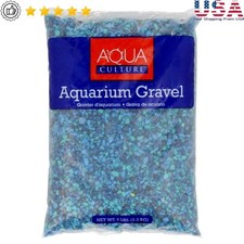 Blue Aquarium Gravel 5 lb Decorative Substrate Fish Reptiles Planters Terrariums