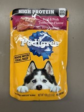 New 8X Pedigree High Protein Gravy Beef/Pork Tenderloin Adult Wet Dog Food 3.5oz