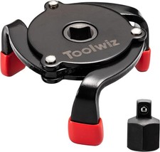 Toolwiz Universal Oil Filter Wrench 3 Jaw Adjustable Oil Filter Removal Tool One