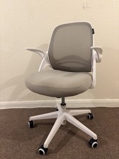 Hbada Ergonomic Office Chair with Folding Armrest, Canvas Office Chair, 360°