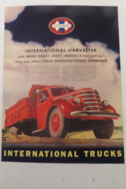 Vintage 1940 INTERNATIONAL TRUCKS Advertising Print
