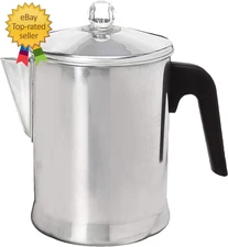 Primula Today Aluminum Stove Top Percolator Maker Durable, Brew Coffee on Stovet