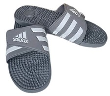 Adidas Adissage NIB Slides Sandal Grey  White Men's Size 17 New HQ4373