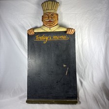 Vintage Asian Chef Menu Chalk Board Wall Display Home Or Restaurant