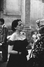 Italian writer translator Maria Bellonci attending in evening dres- Old Photo