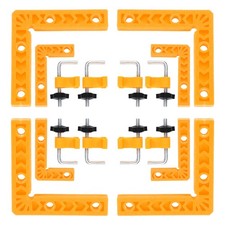 8Pcs Corner Clamp 90 Degree Right 3/4 Inch Angle Clamp Set, Yellow