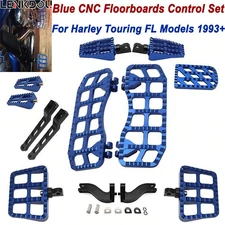 Blue Front Rear Footboard Footpeg Shifter Pegs Brake Lever For Harley Touring FL
