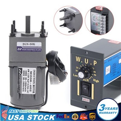 110V Reversible AC Gear Motor with Variable Speed Controller 27 RPM Fast Deliver