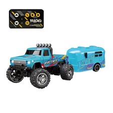 Noaya Mini RC Monster Truck - 1/64 Scale Alloy Remote Control Cars Mini, Red