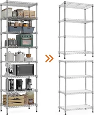 Heavy Duty 8 Tier Wire Shelves 14"*24"*80" Garage Rack Metal Storage Shelvings