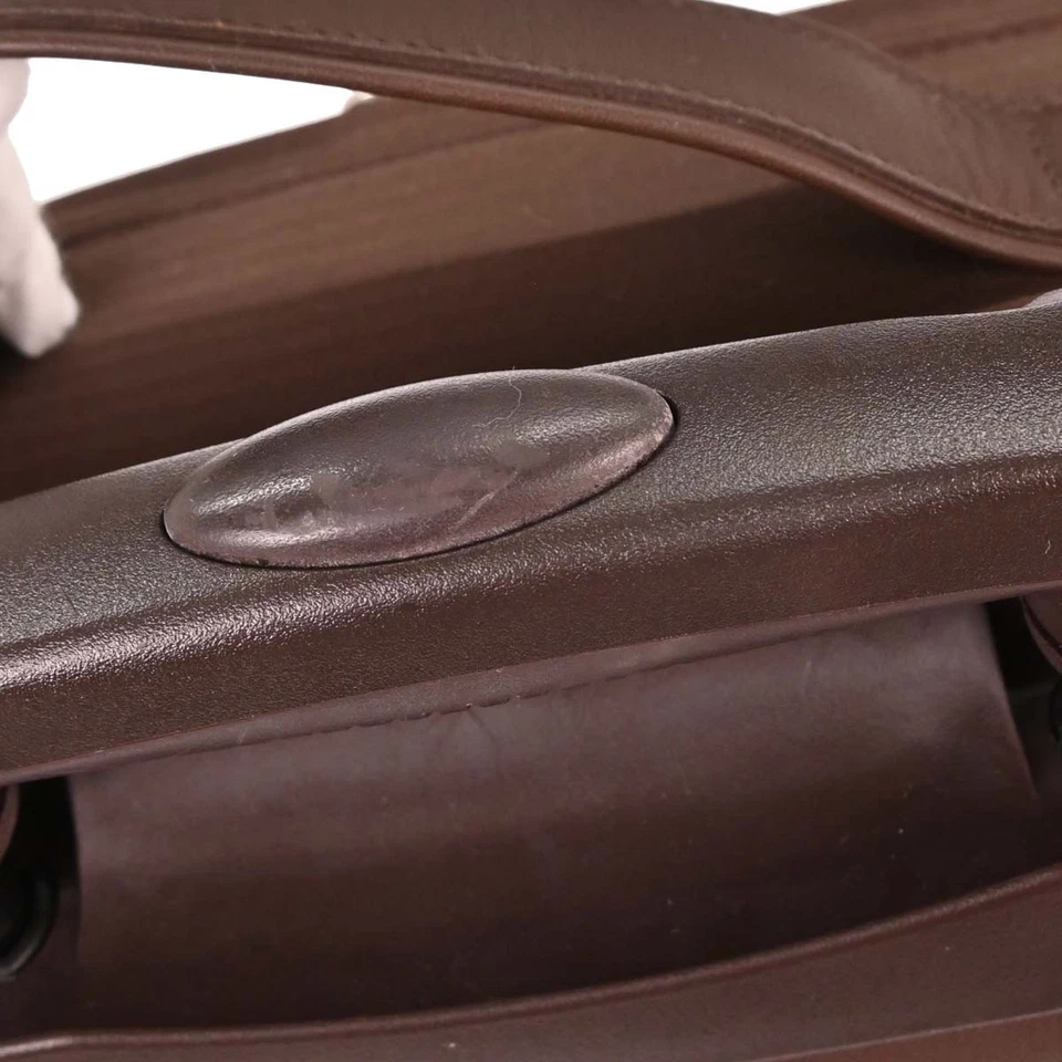 Hermes Havane Toile Chevrons Acapulco Cabine Carry-On Rolling Luggage 135136 - Image 4 of 4