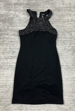 Forever 21 Dress Juniors Small Black Chain Neckline Sleeveless Pencil Casual