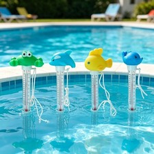 Floating Pool Thermometer with Dual Scale 32 to 120 F and 0 to 50 C for Use