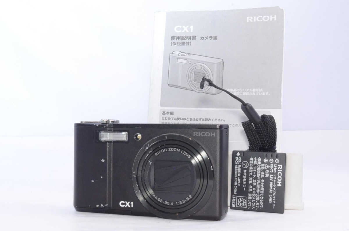 RICOH CX1 Black Compact Digital Camera With Manual Tested Working