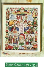 SANTA CHRISTMAS SAMPLER CROSS STITCH PATTERN ONLY  -  Y29