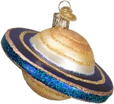 Old World Christmas Glass Blown Ornament for Christmas Tree, Saturn
