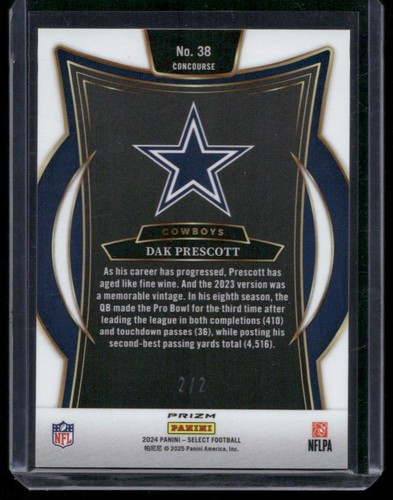 2024 Panini Select #38 Dak Prescott Snakeskin Prizm /2 SSP - Picture 2 of 2