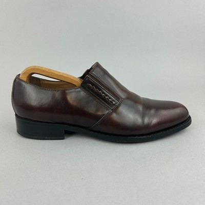 Samuel Windsor Größe 43,5 UK9,5 handgefertigte braune elegante Herren-Slipper aus Leder