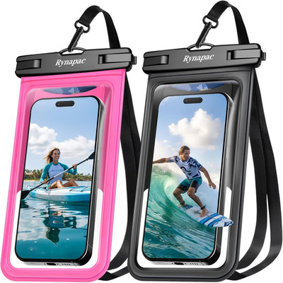 Waterproof Phone Pouch [Up to 8.5''] - 2 Pack, IPX8 Waterproof Phone Case with La