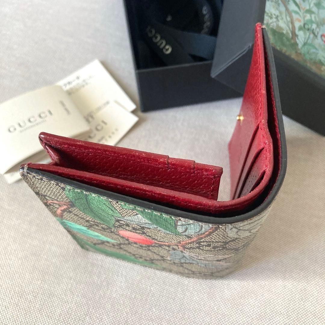 Gucci Tian Card Case GG Supreme Butterfly thumbnail 5
