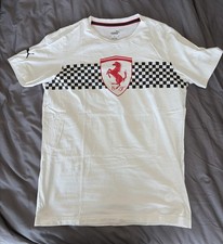 Size S - Puma Ferrari Formula 1 F1 Men  s T-Shirt White w/ Red Ferrari Logo