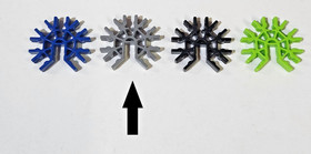 20 K'NEX Rare Gray 7-way Slotted Connectors Standard 3D Parts Pieces KNEX