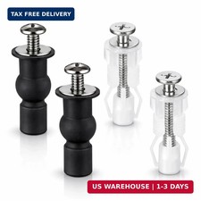 2 Set Toilet Seat Screws, Stainless Steel Toilet Seat Bolts with Expanding Rubbe