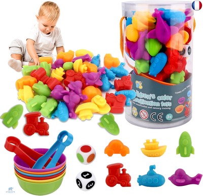 Jeux Montessori Ans, Jouet pour Comptage et Tri Jeu