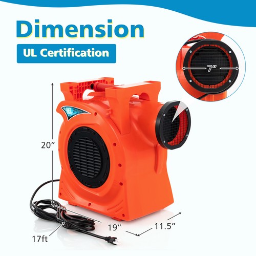 Souffleur d'air gonflable commercial 2 HP/1500W pour toboggan aquatique - Photo 2 sur 9