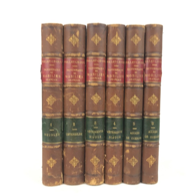 Viollet-le-Duc, Dictionnaire du mobilier français, 6 vol., 1858