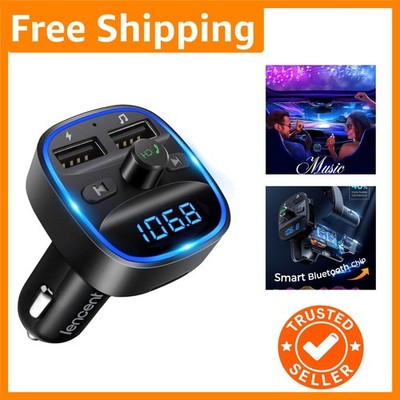 FM Transmitter, Bluetooth FM Transmitter Wireless Radio Adapter Car Kit with ...