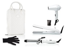 Fashionable Travel 5-Piece Hair Tool Styling Kit with Luxury Carrying Bag