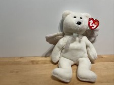 TY Beanie Baby - HERALD the Angel Bear (8.5 inch) - MWMTs Stuffed Animal Toy