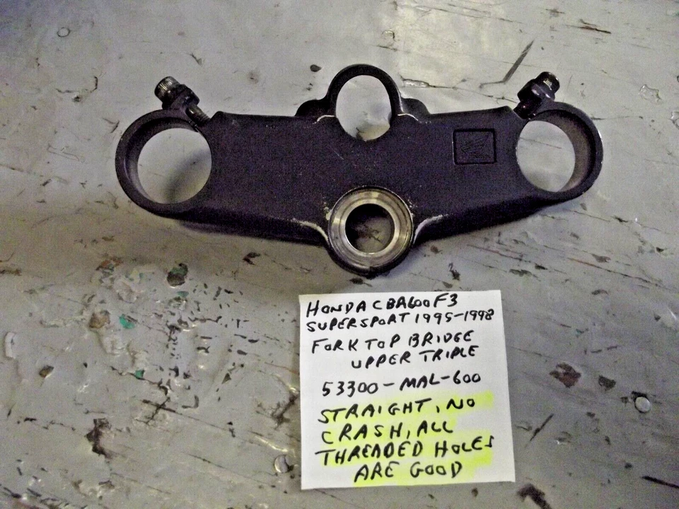 OEM 1995 - 1998 CBR600F3 HONDA Top Fork Bridge ( top triple ) 53300-MAL-600 GOOD - Image 2 of 4