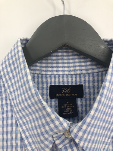 Brooks Brothers Hemd Erwachsene Large Blau Knopfleiste Langarm Baumwolle Freizeit Herren - Bild 7 von 11
