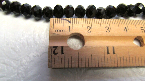"NUEVO TARGET Collar Cuerda Cuerda Cuerda Cuentas NEGRO HEMATITA Cristal Multi Facetado 18""" - Imagen 7 de 8