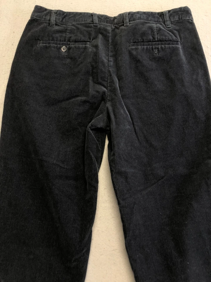 Architect Corduroy Pants Men's 40x28 Black Straight Leg Flat Front Chinos - Image 4 of 4