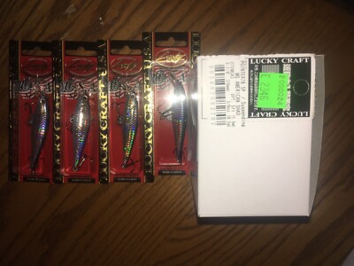 Lucky Craft Pointer 78 SP==LOT of 4 MS AMERICAN SHAD COLORED FISHING LURES