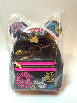 Disney Parks Loungefly Minnie Mouse: The Main Attraction Nighttime Fireworks Minnie Mouse: The Main Attraction Loungefly Mini Backpack  main image 2