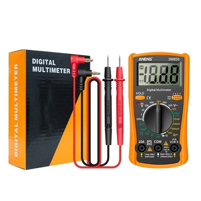 LCD Digital Multimeter Voltmeter Ammeter Ohmmeter Volt AC DC Tester Leads Meter