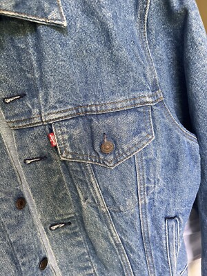 Vintage Levi's Mens Size 42B Blue Jean Denim Trucker Jacket 70506