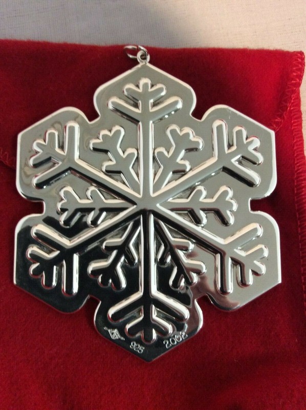 New England  Sterling Silver Snowflake Ornament  #10702  51 grams
