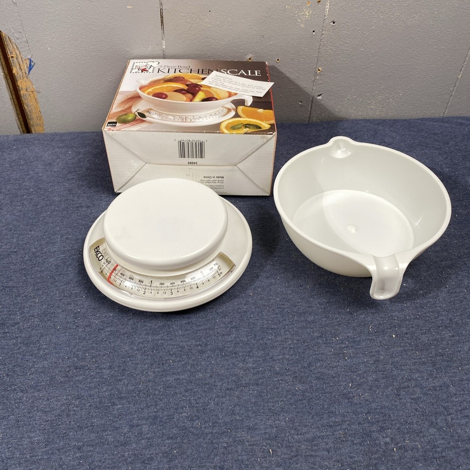 EKCO Kitchen Scale w/pour spout & handle 5 lb/2 kg Capacity 2pieces eBay