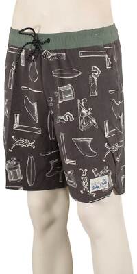 Salty Crew Island Days Volley Shorts - Black / White - New | eBay