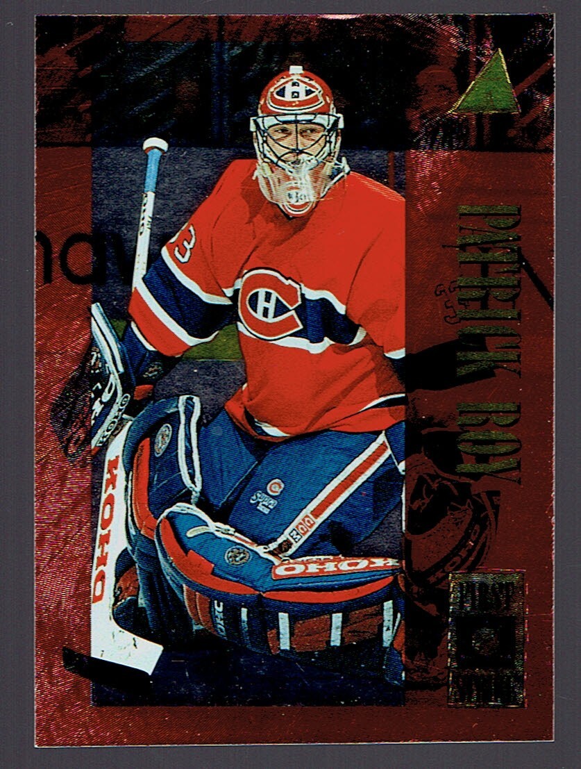 1995-96 Pinnacle Patrick Roy First Strike Foil Insert Hockey Card