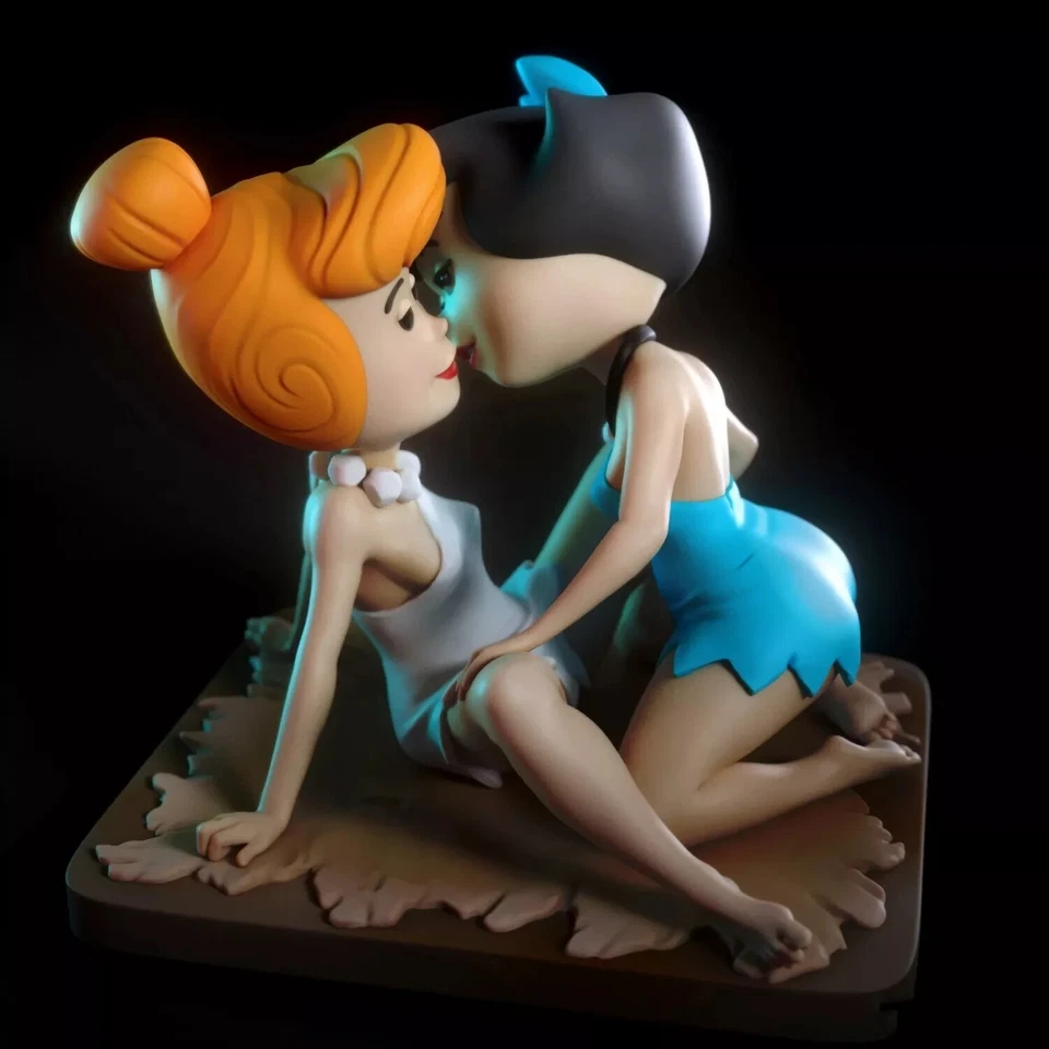 Unpainted Betty Wilma 1/24 55mm 3D Resin Figure Model Kit Sexy Betty Flintstones - Image 3 of 4