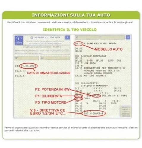Fodera Sedile Schienale Anteriore Fiat Brava Originale 173708468 - Foto 3 di 3