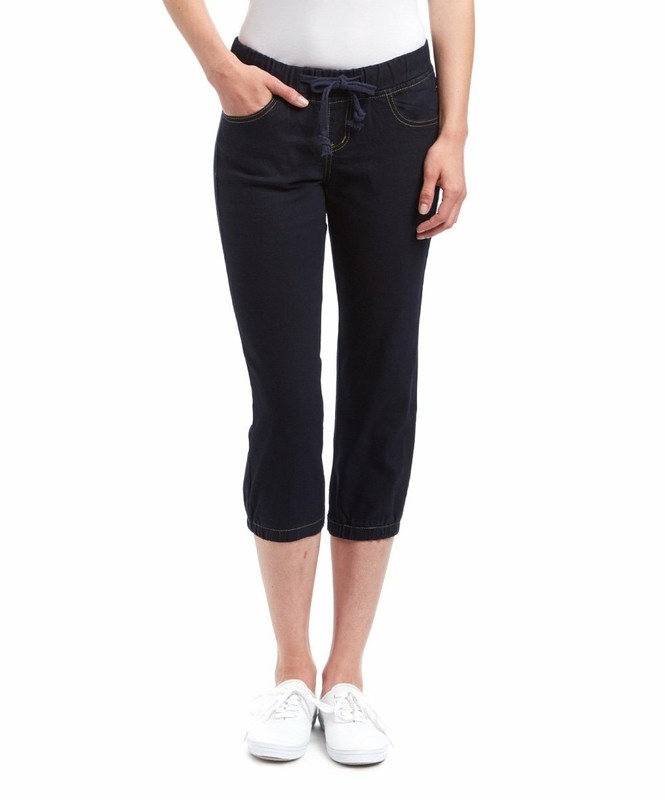 Be-Girl Women's Dark Indigo Jogger Capri Jeans SZ S**